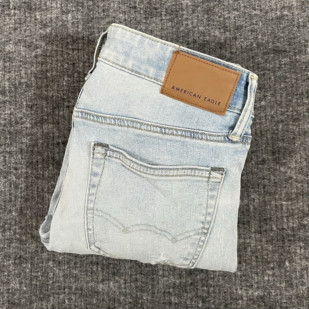 American Eagle Skinny Fit Blue Distressed Denim‎ Jeans Women's 28x30 Airflex+